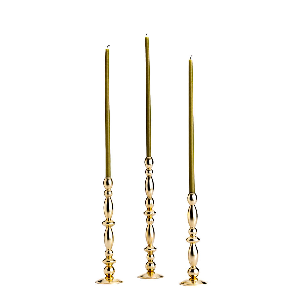 Thumbnail: VICTORIA - Brass Candle Holder - SMALL