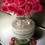 Thumbnail: COTE NOIRE - LUXURY CENTREPIECE - MAGENTA ROSE BUDS - SILVER