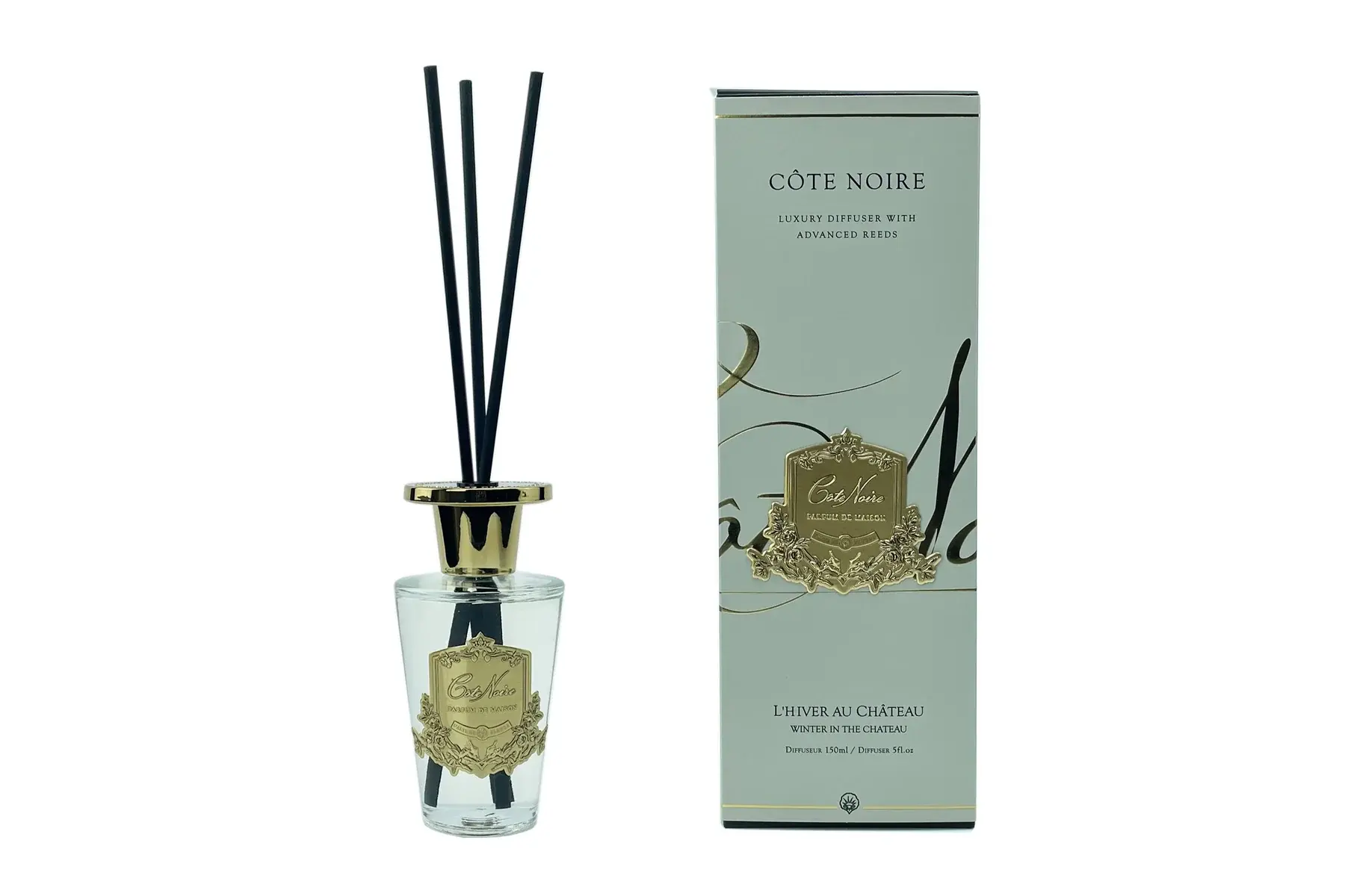 COTE NOIRE - 150ML DIFFUSER - WINTER IN THE CHATEAU - GOLD