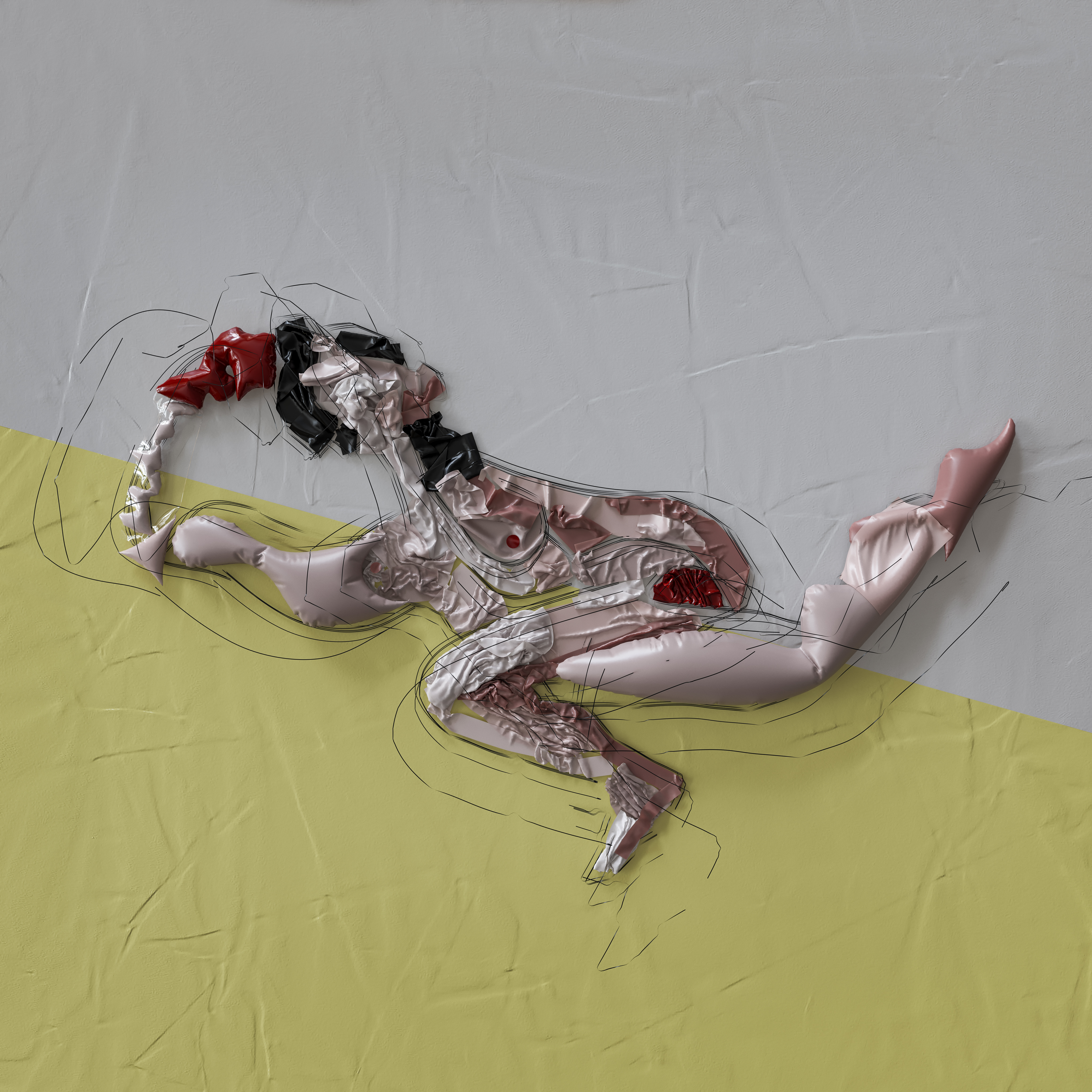 Lying girl in sunlight
