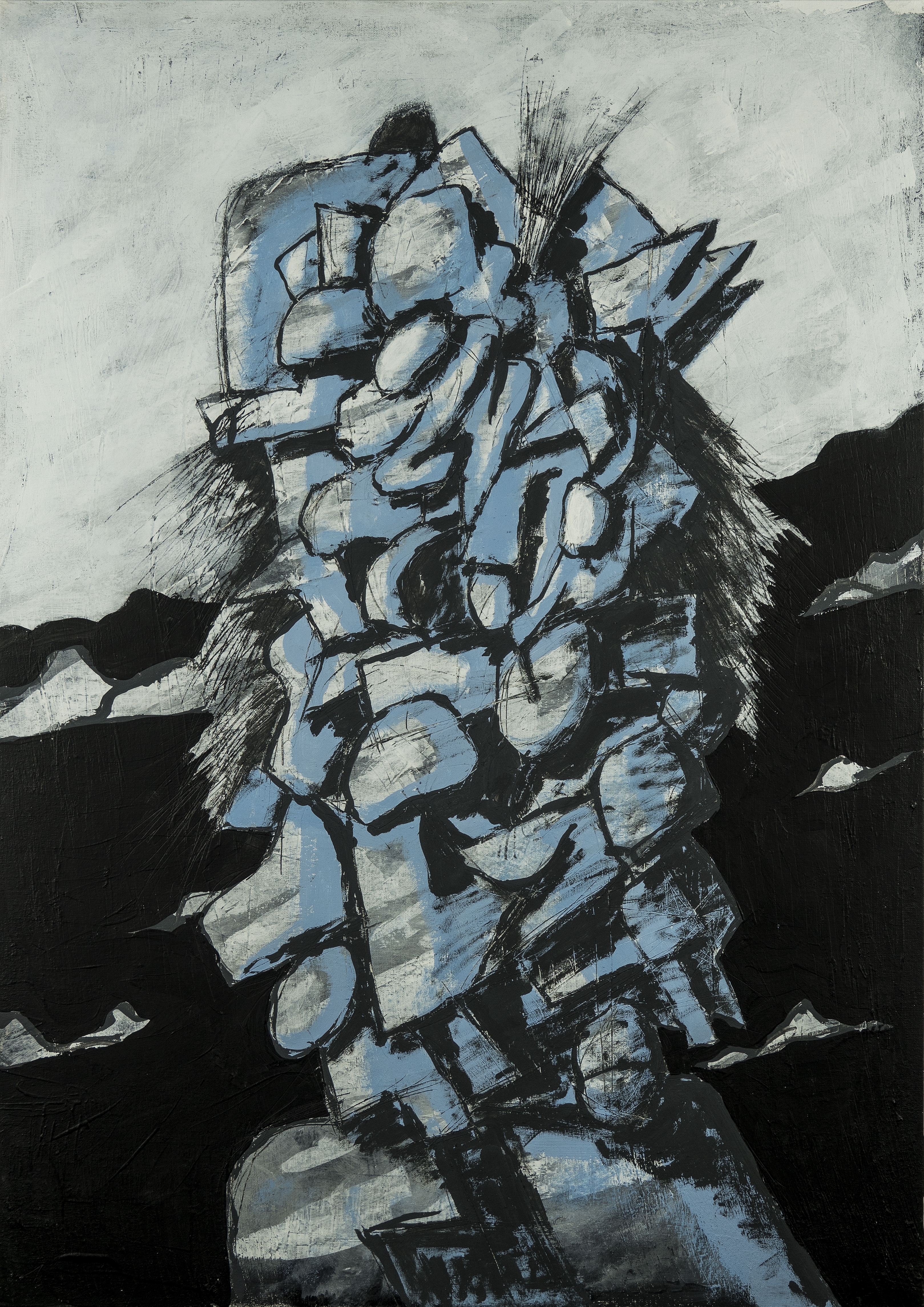 woman on the hill