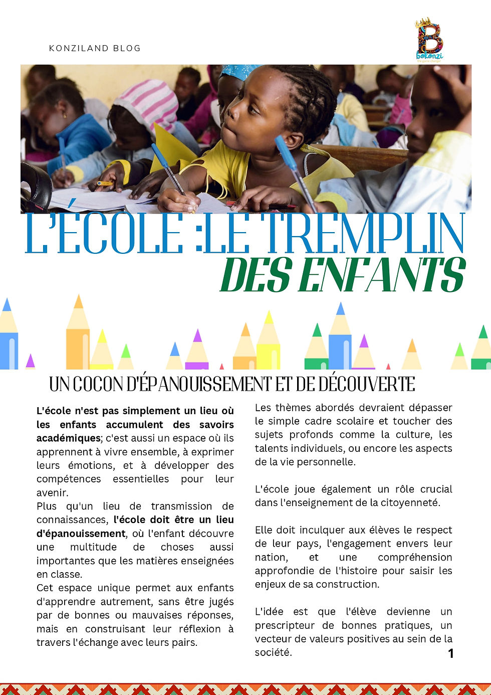 des enfants africains attentifs en classe
