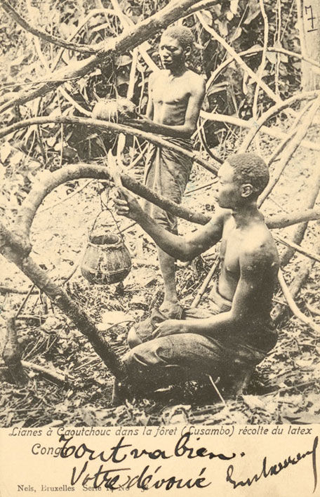 Exploitation des ressources sous l'État indépendant du Congo à la fin du XIXe siècle. Source : Hulton Archive / Getty Images