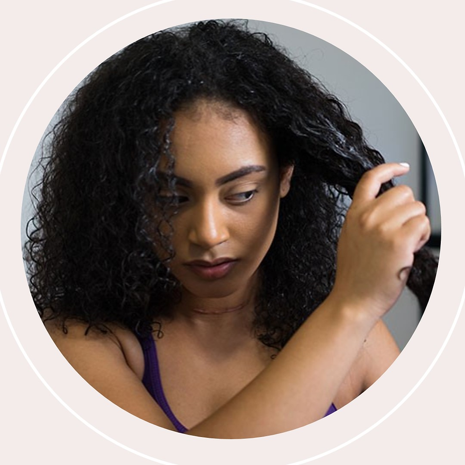 Woman Conditioning her Hair