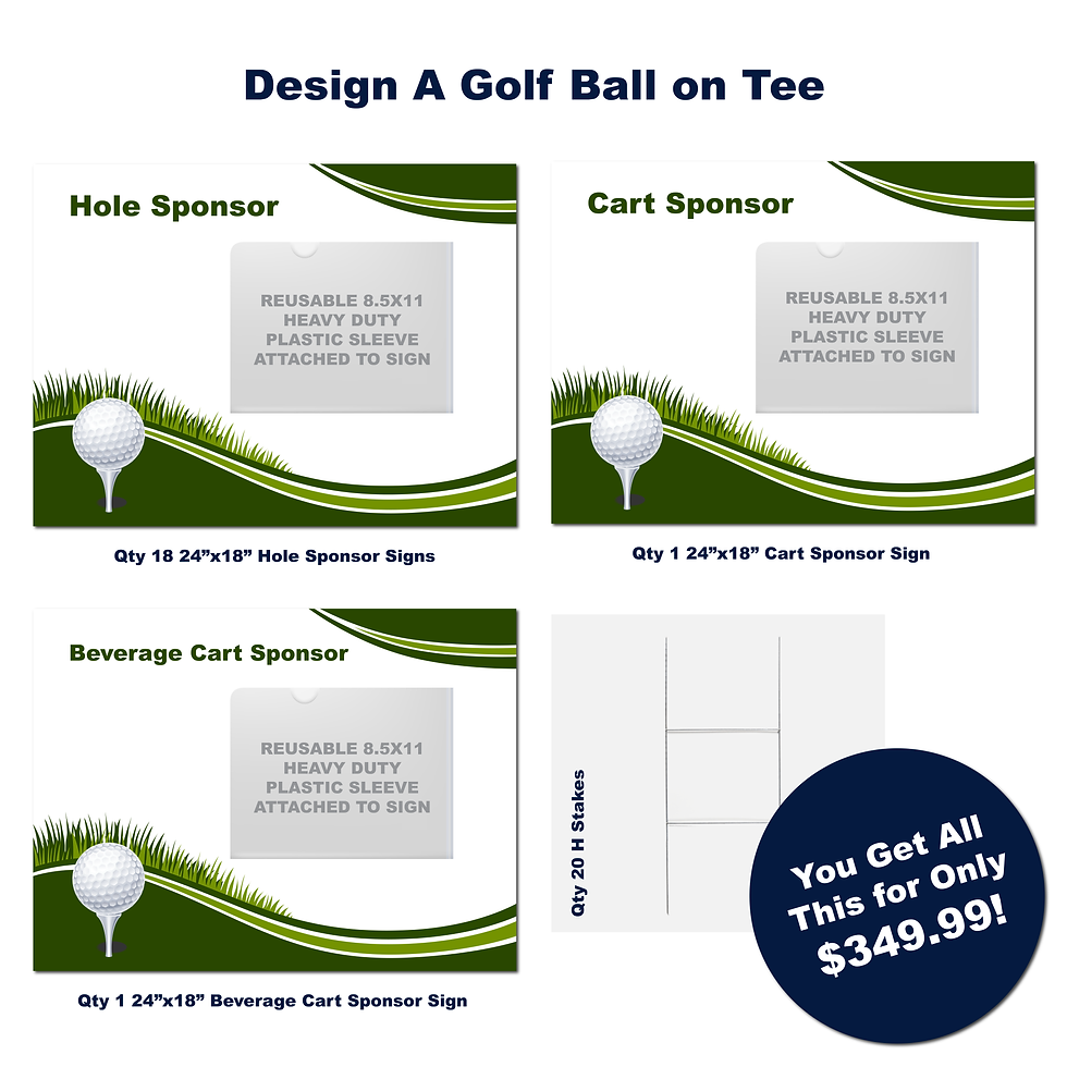 Reusable Golf Tournament Sign Package from Signs4Golf.com