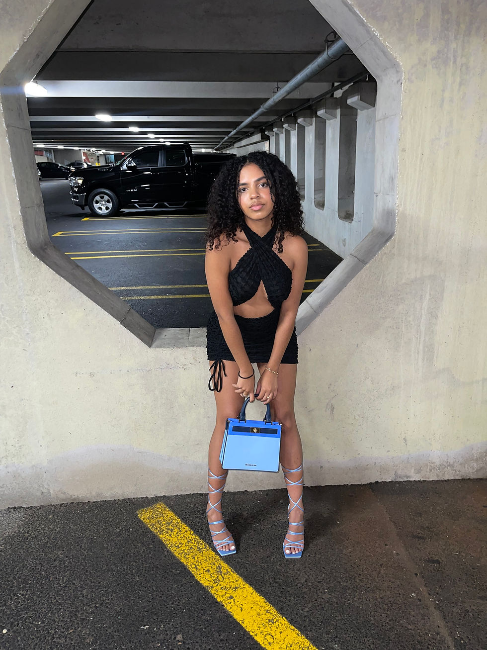 Thumbnail: Side Halter Bodycon Black Dress