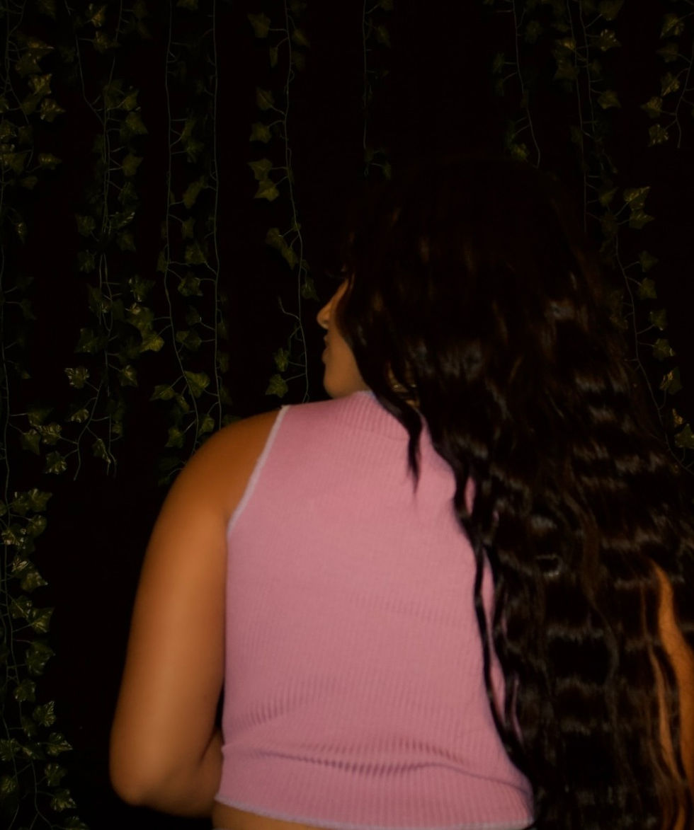 Thumbnail: Purple Lace Denim Crop Top