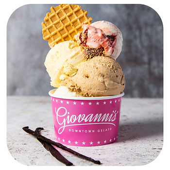 Luxury Vegan Waffle Gelato cones from Giovanni's