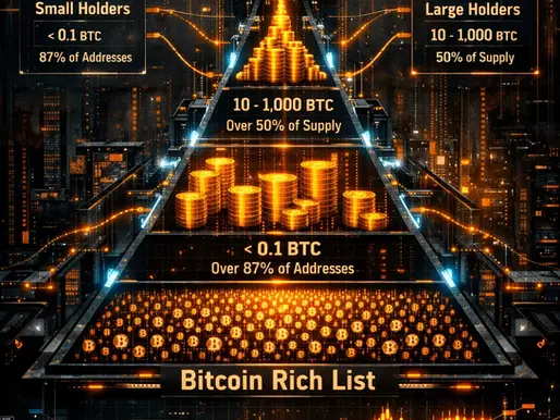 Bitcoin Rich List Explained - BTC Distribution, Whale Dominance and Market Impact.