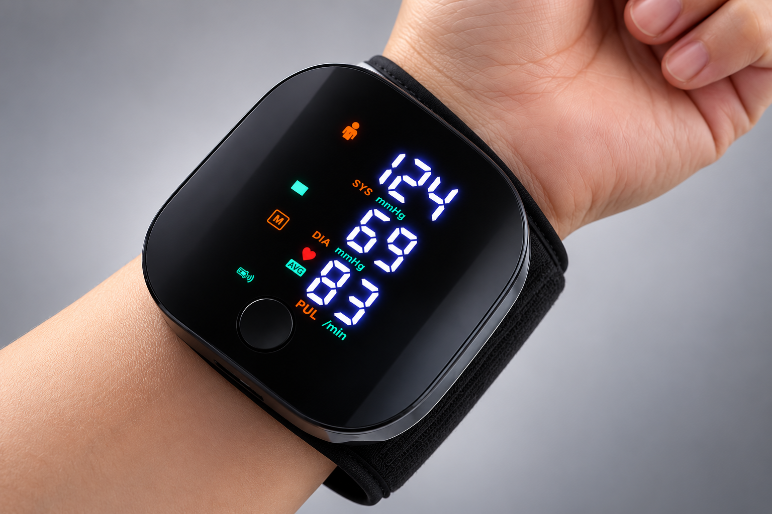 Rechargeable Backlight Wrist Blood Pressure Monitor