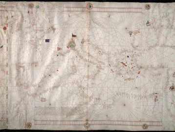 Chart of the Mediterranean, Black Sea and Western Europe, Francesco Beccari, 1403