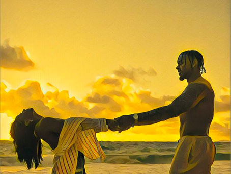 AN AFRICAN COUPLE IN DIASPORA ON A BEACH VACATION