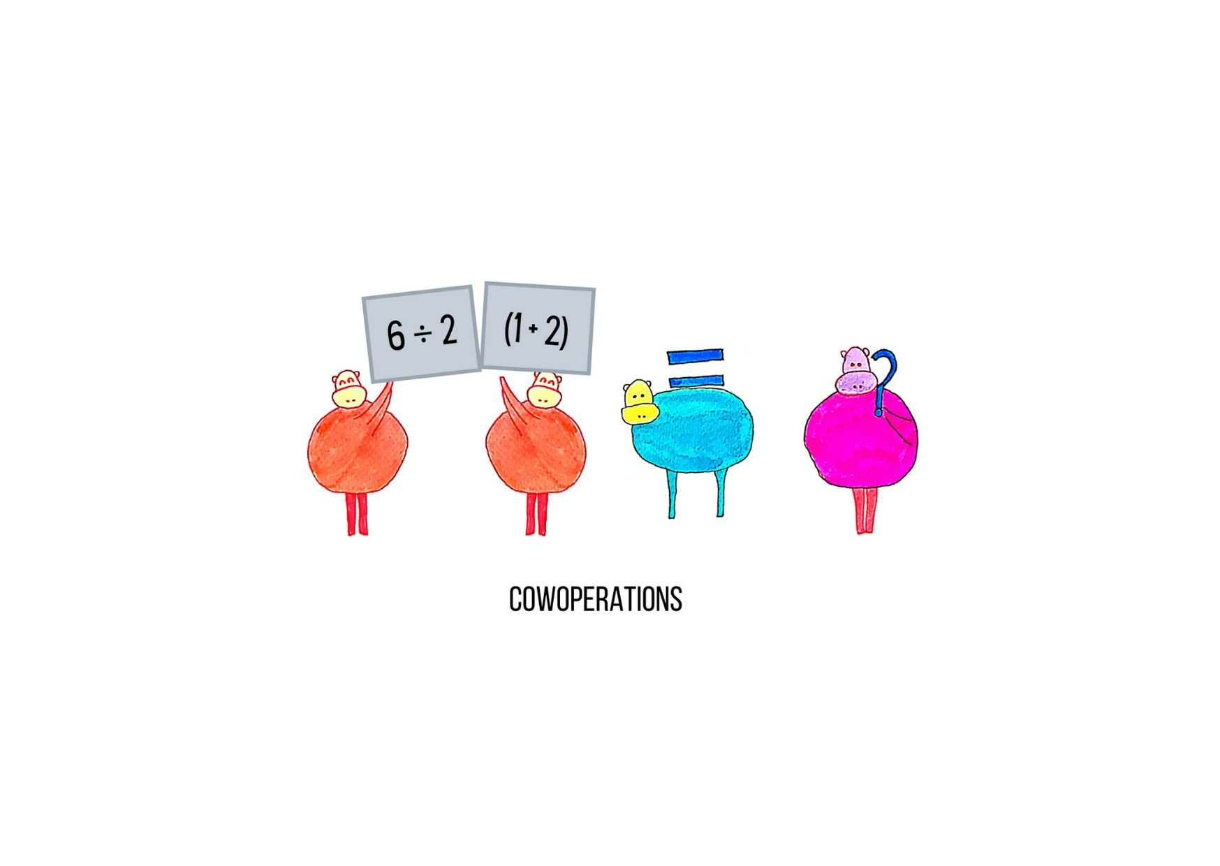 Cowoperations {Medium postcard}
