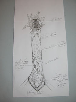 totem louve croquis préparatoire