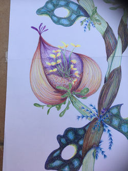 detail grande fleur stylo