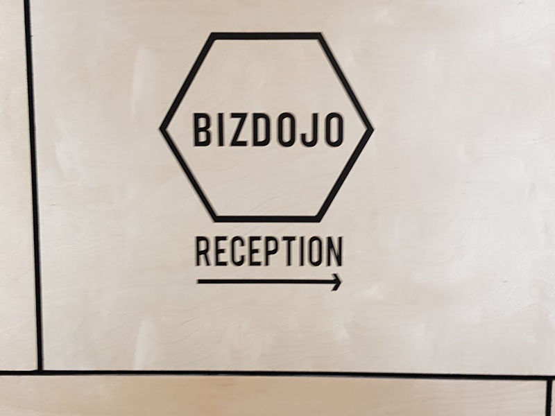 Bizdojo reception sign: reception signs by Sterling Signs Auckland