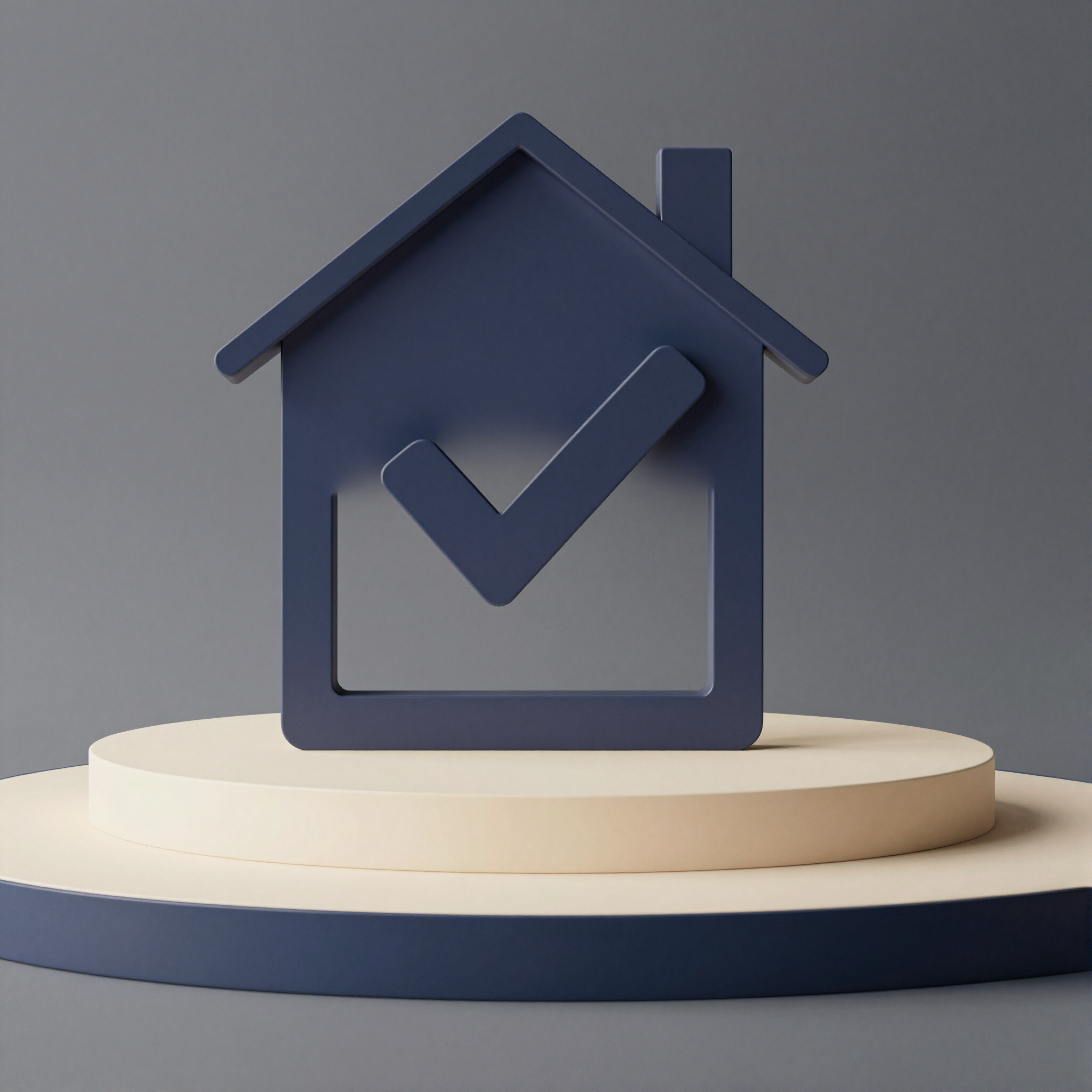 House-shaped check mark representing home maintenance