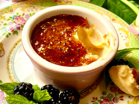 Sesame snap Crème Brûlée