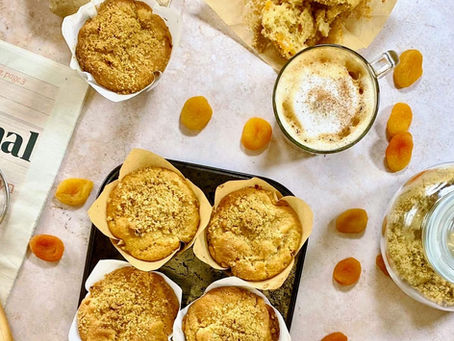 Giant apricot & ginger muffins