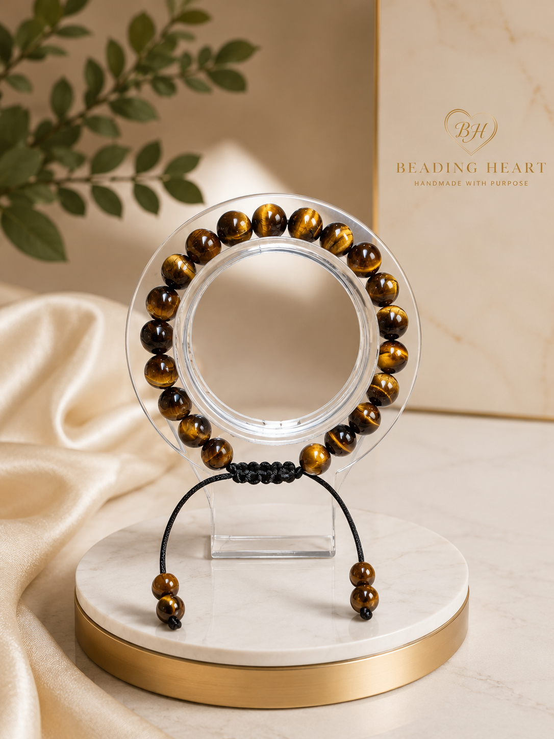 Tiger's eye beaded bracelet