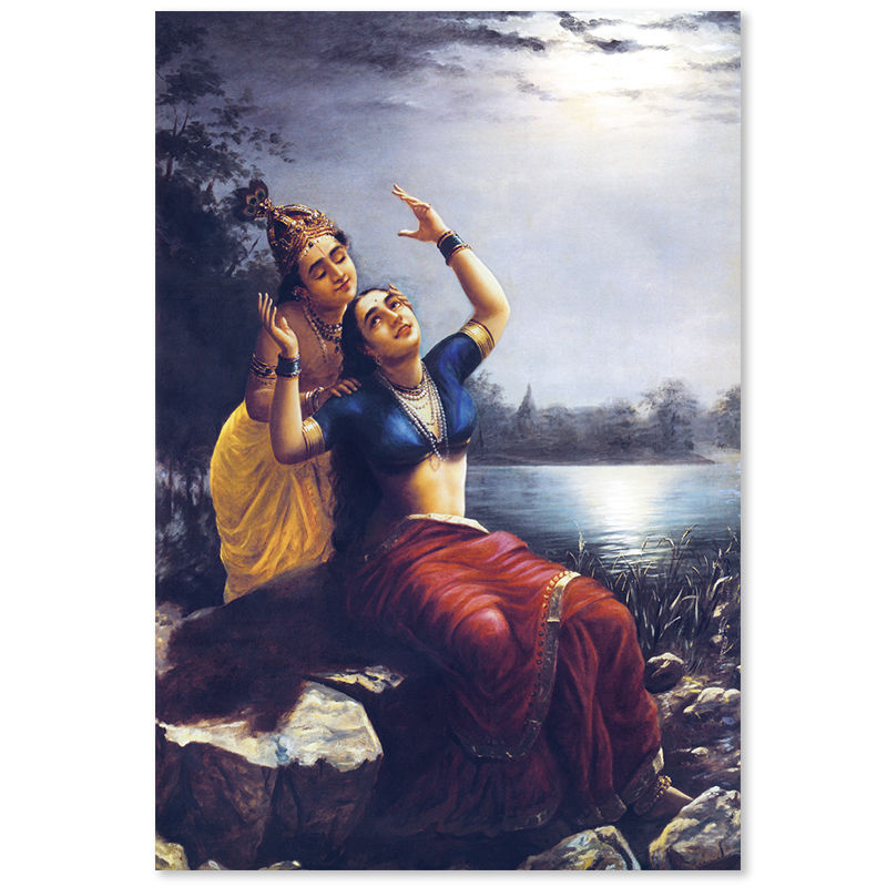 Radha Krishna in Moonlight