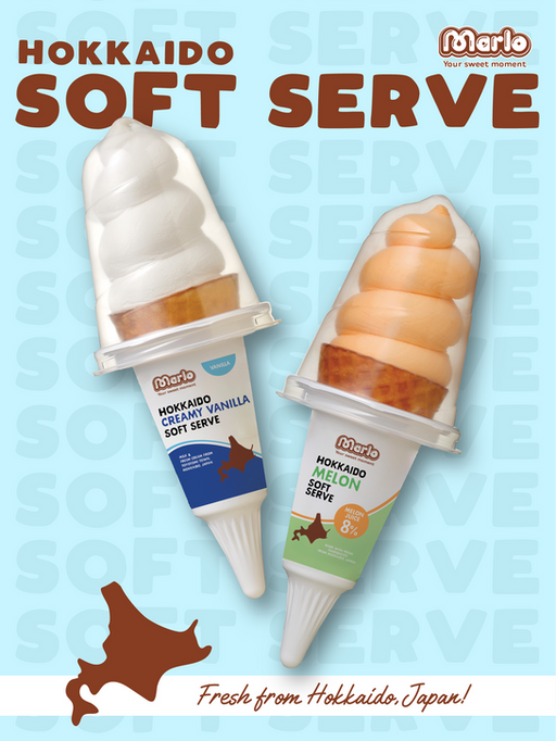 Marlo Hokkaido Soft Serve Ice Cream, Japanese, Secoma