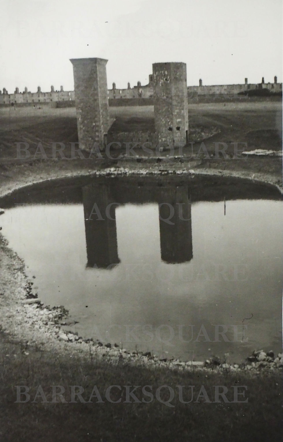 Quarry pond and waterworks. Reproduction photograph made under UK fair‑dealing provisions, from an original held by University of Glasgow Archives & Special Collections.