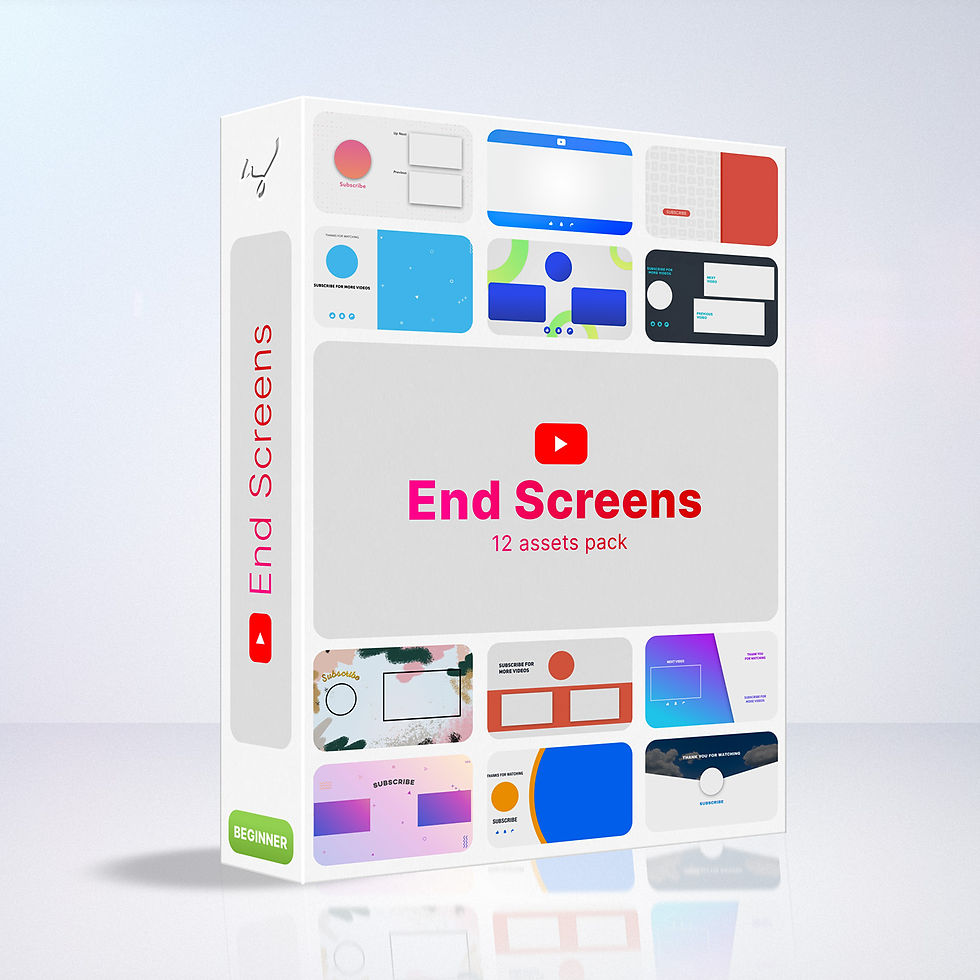 YouTube End Screens Pack
