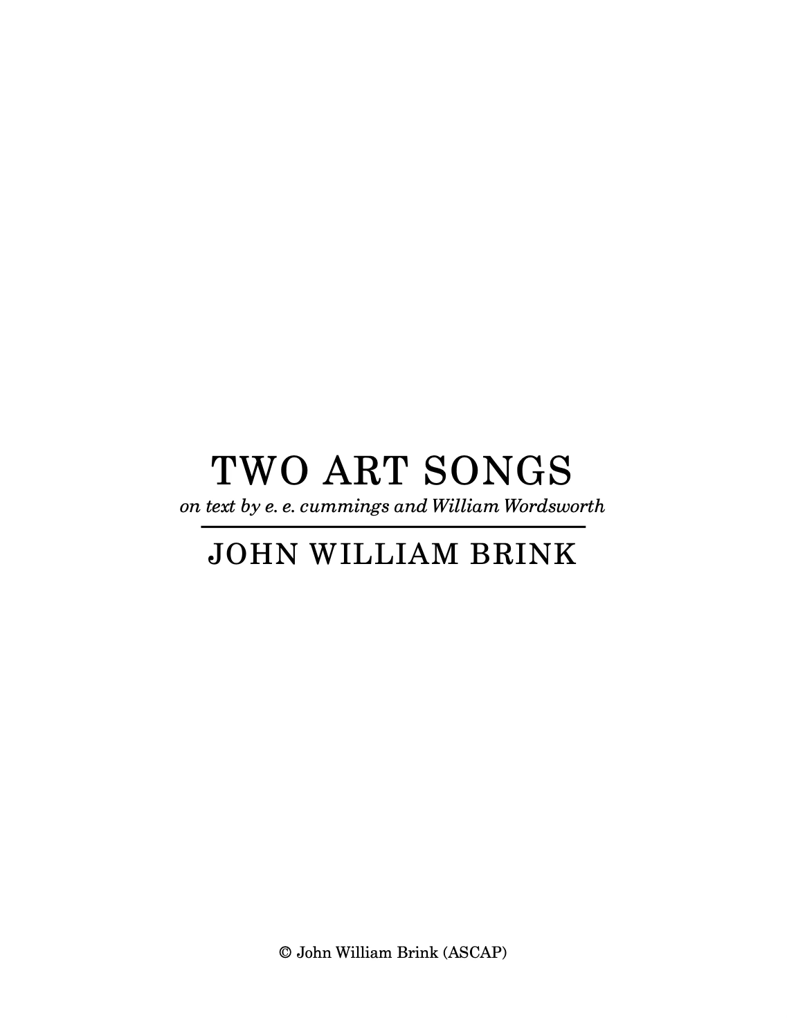 Two Art Songs