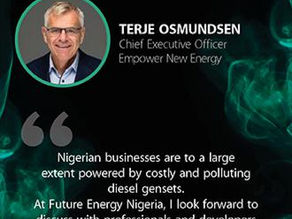 Interview with Terje Osmundsen for Future Energy Nigeria