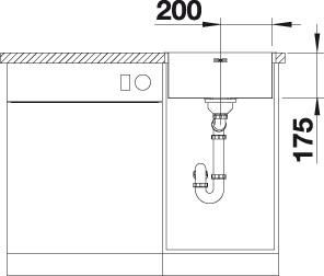 Thumbnail: Blanco Supra 400 -IF/A Inset Stainless Steel Sink With Tap Ledge  526352