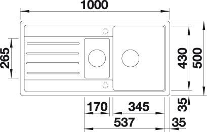 Thumbnail: Blanco Legra 6S 1.5 Bowl Silgranite Sink  - Choice of Colour