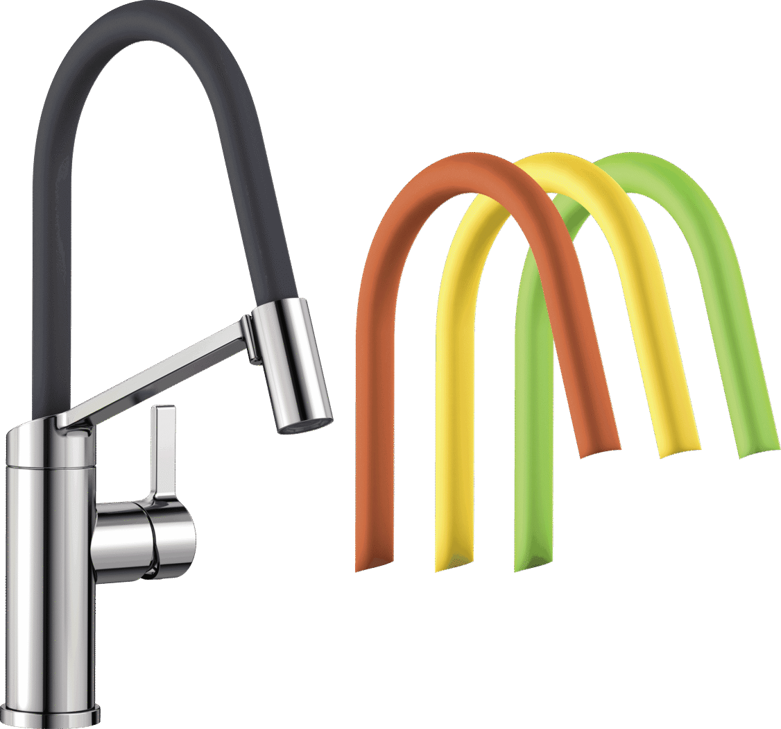 Blanco Viu-S Single Lever Tap with Flexible Shower Hose & Changeable Hose Covers