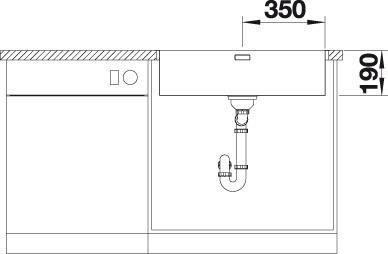 Thumbnail: Blanco Andano 700-IF Single Bowl Inset Sink  522969