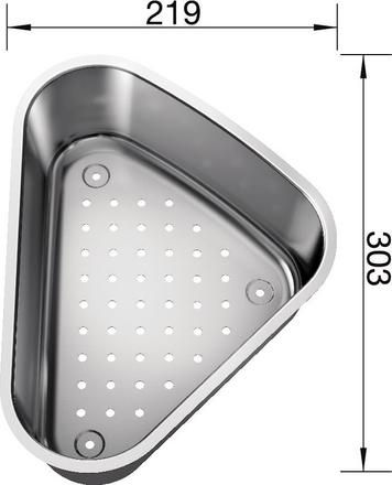 Thumbnail: Blanco Delta IF Stainless Steel Corner Sink 523667