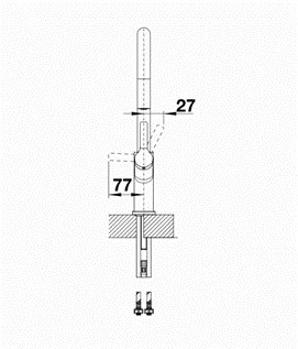 Thumbnail: Blanco Carena  S Vario Single Lever Mixer Tap with Pull Out Silgranite Colour