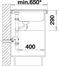Thumbnail: Blanco Delta IF Stainless Steel Corner Sink 523667
