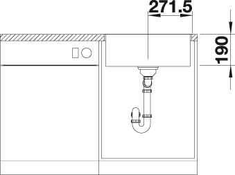 Thumbnail: Blanco Subline 500 IF Steel Frame. Single Bowl Inset Sink