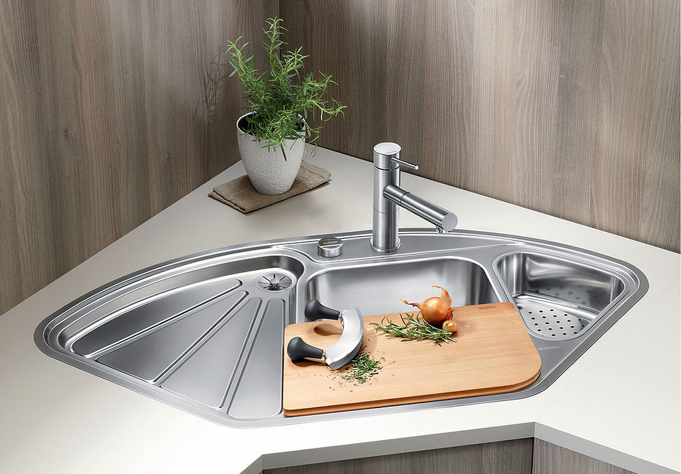 Thumbnail: Blanco Delta IF Stainless Steel Corner Sink 523667