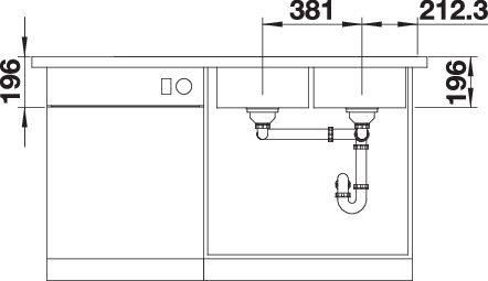Thumbnail: Blanco Divon ll 8S IF Double Bowl Stainless Steel Inset Sink