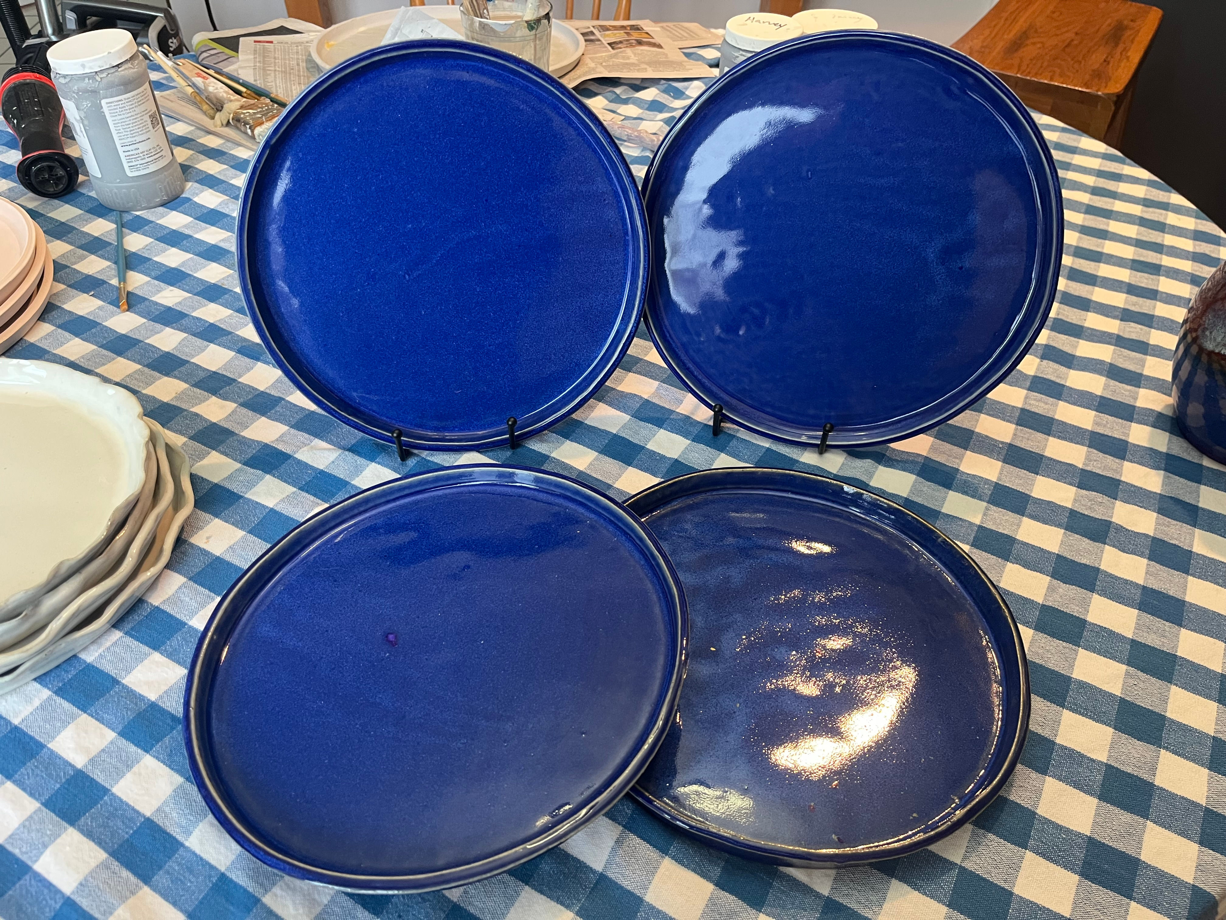 Royal Blue Handmade Dinner Plate