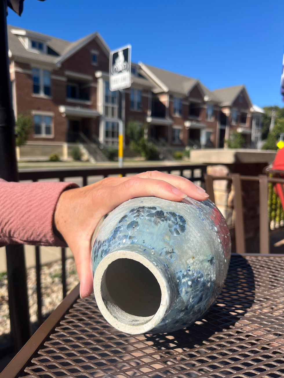 Thumbnail: Handmade Chrystalline Lidded Jar / Human or Pet Urn