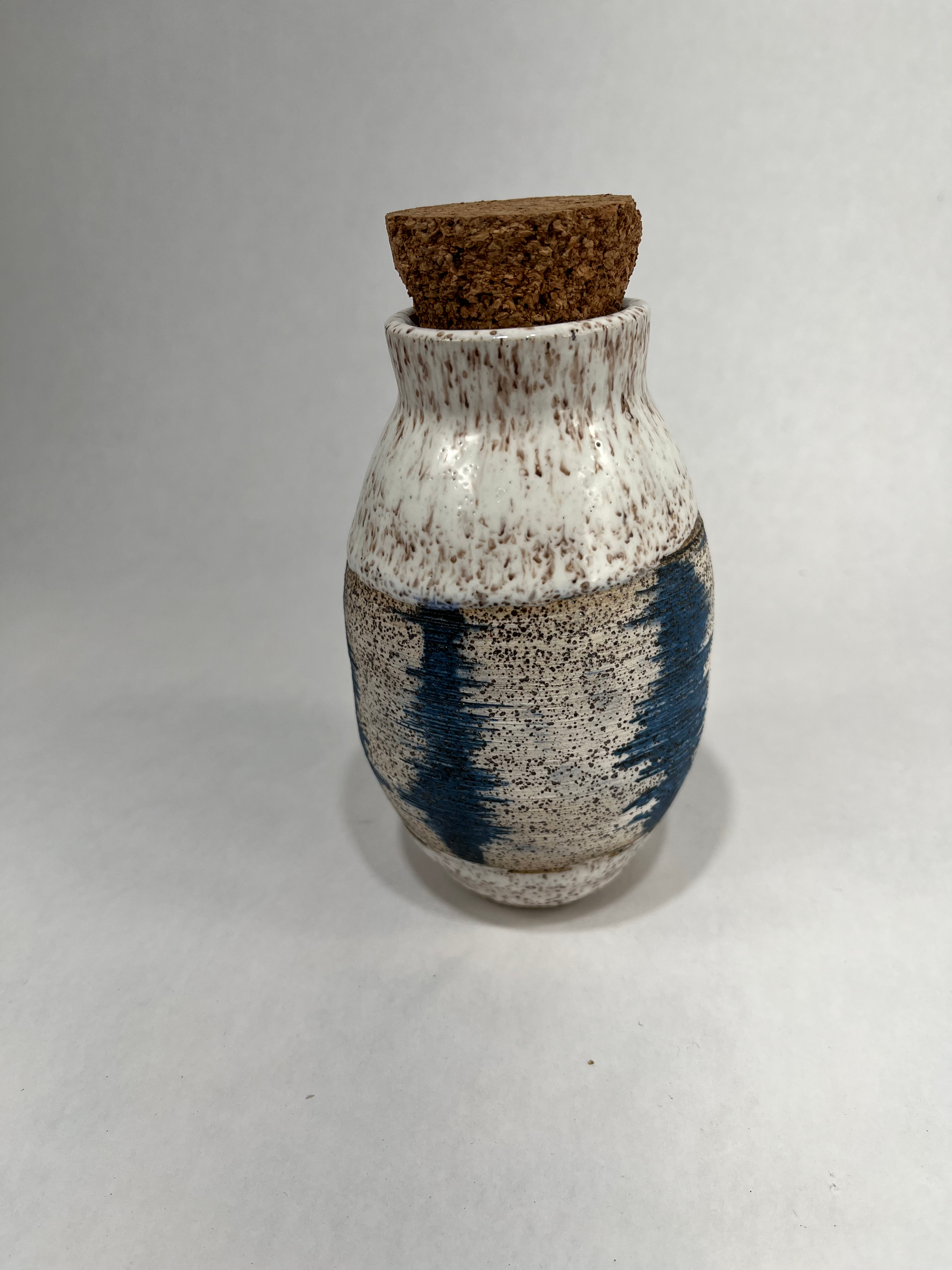 snowy evergreens lidded container