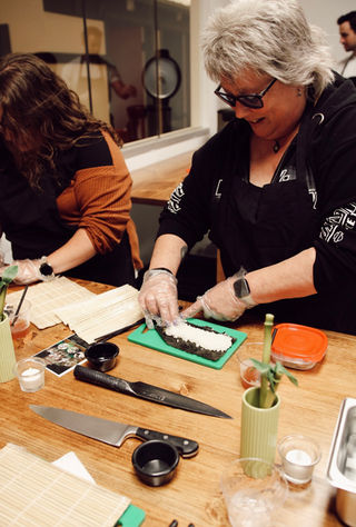 Private sushi-making classes in Connecticut by The Sushi Class, featuring hands-on workshops, chef guidance, and fun group experiences.