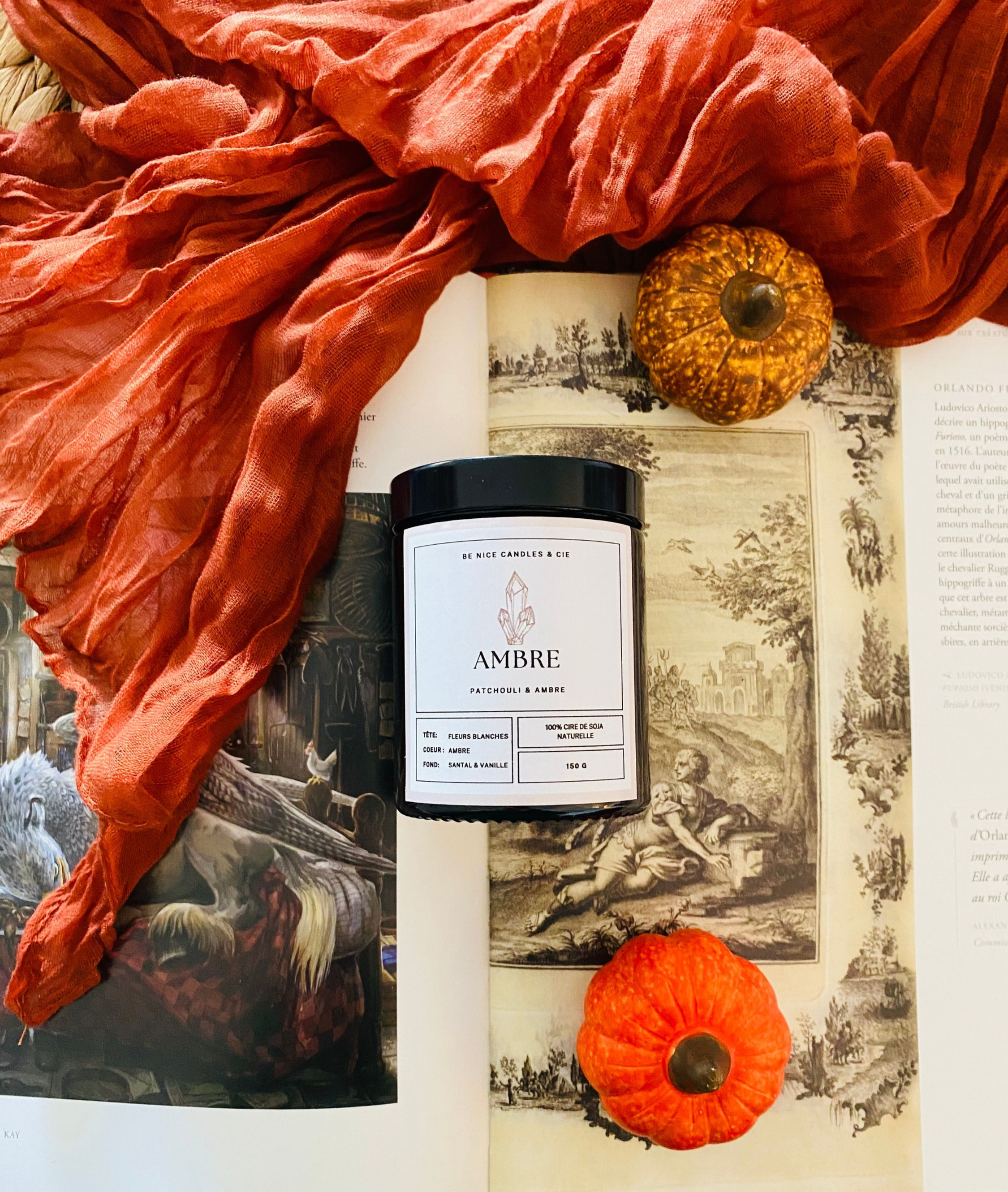 "BOUGIE AMBRÉE - AMBRE"
