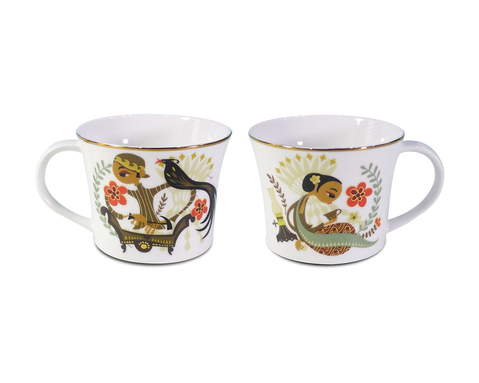 Thumbnail: Sriwedari Brown Cup & Saucer Hampers