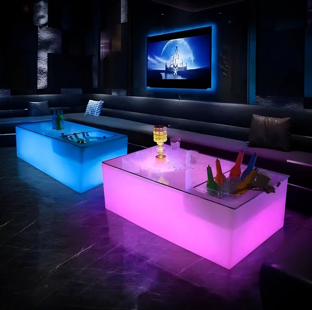 63" Lounge Table with Ice Bucket