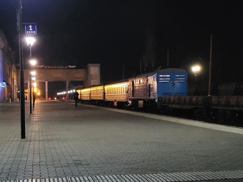 El tren ya en Mykolaiv.