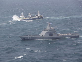 La Armada Argentina realiza tareas de patrullaje en el Mar Argentino