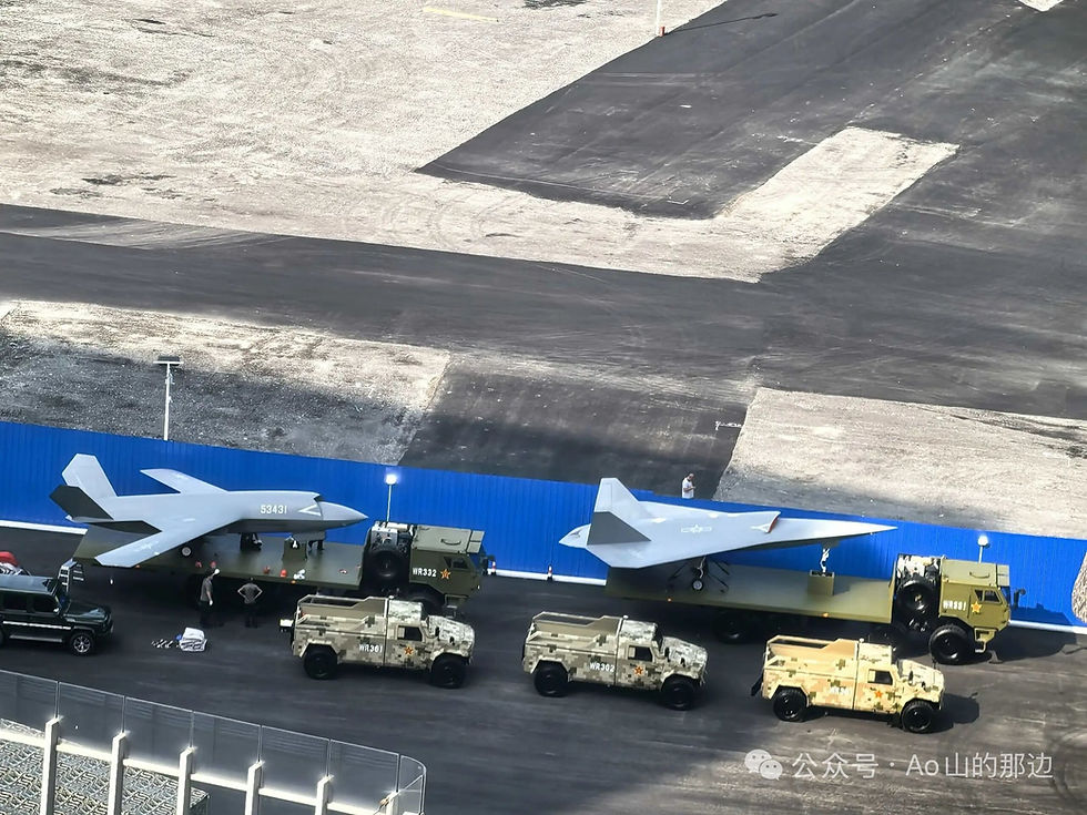 Drones siendo preparados para el desfile de mañana.
